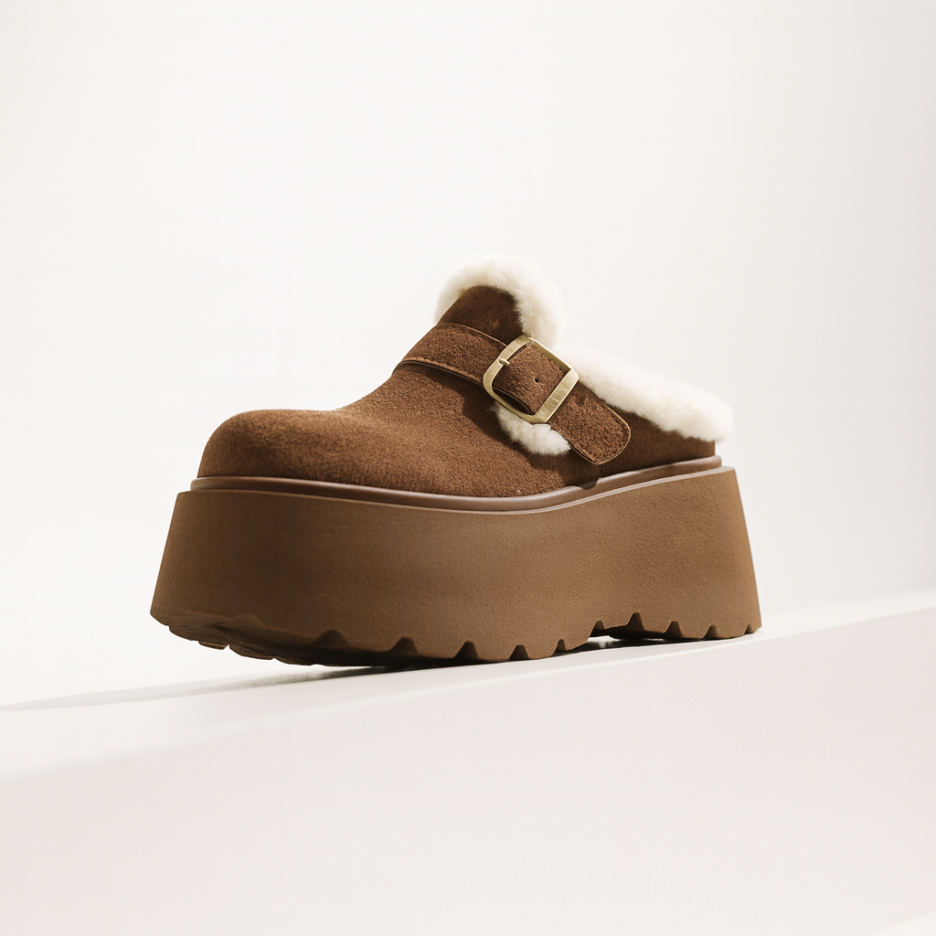 Emery Shearling Platform Clogs – Lennox And Gray