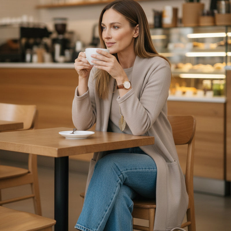 Elegant 3-Piece Set Including Long Cardigan, Top, and Pants