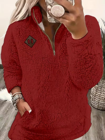 Humera - Elegant Long Sleeve Zip-Up Jacket