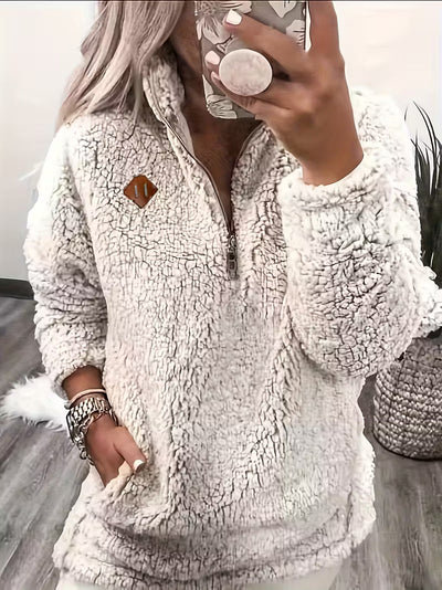 Humera - Elegant Long Sleeve Zip-Up Jacket