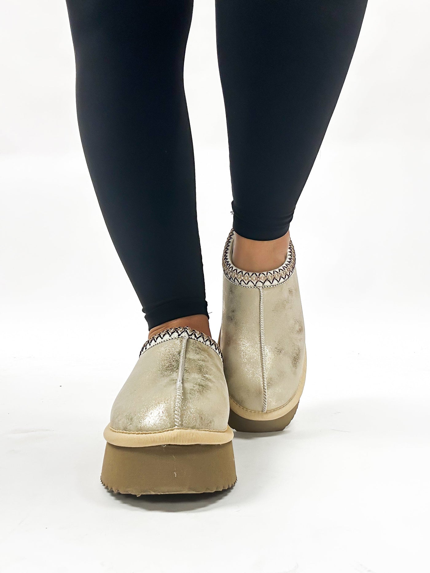 Corky's Washed Gold Metallic Pillow Talk Shoes
