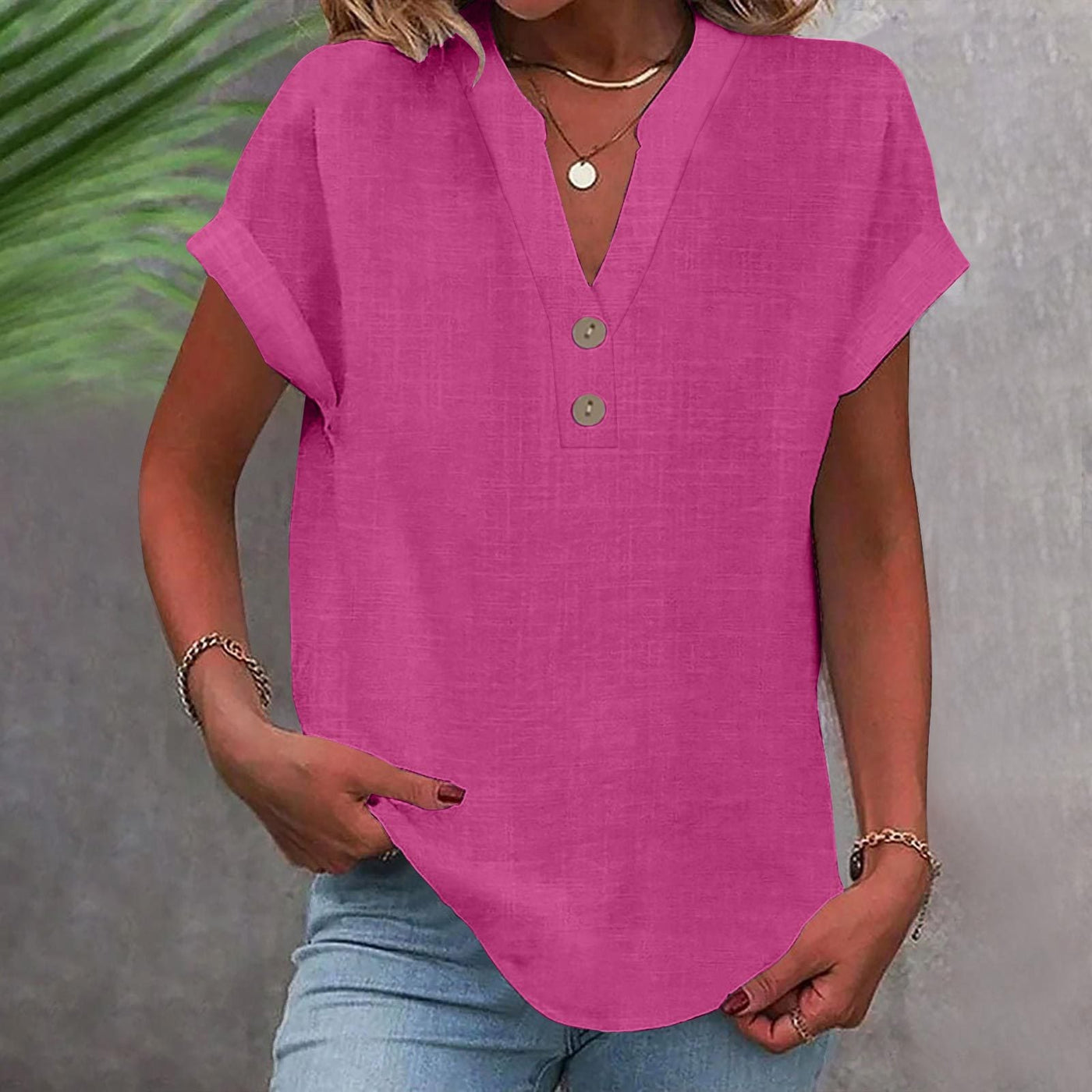 Cambria Button Front Short Sleeve Shirt