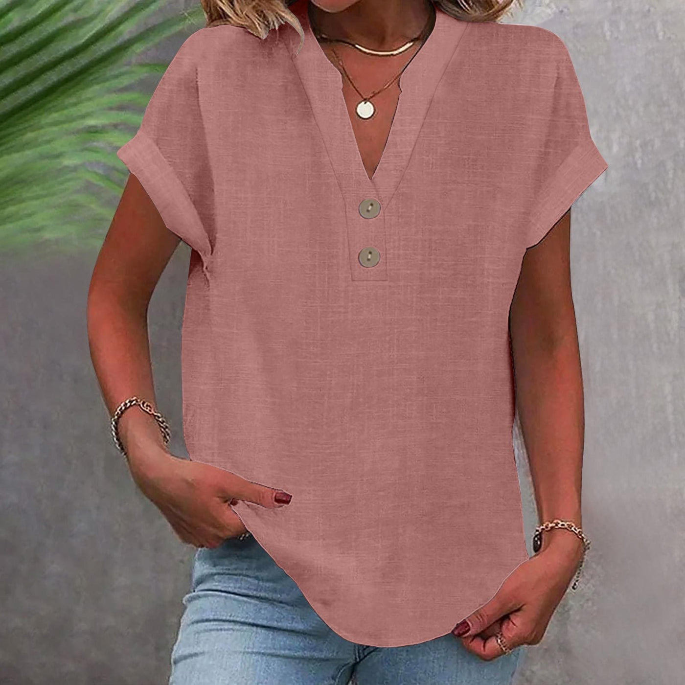 Cambria Button Front Short Sleeve Shirt