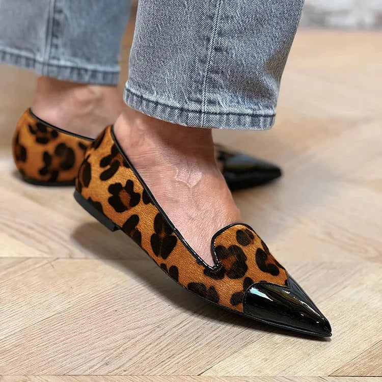 Refined Animal Print Ballet Flats