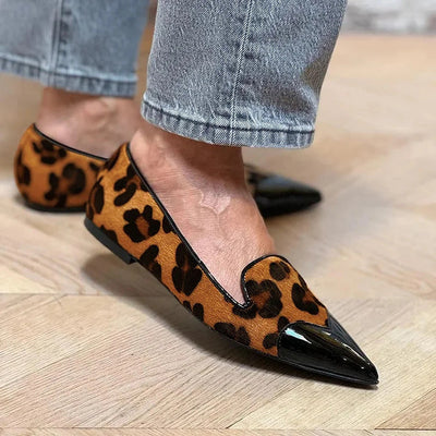Refined Animal Print Ballet Flats