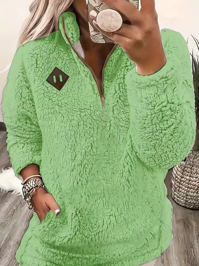 Humera - Elegant Long Sleeve Zip-Up Jacket