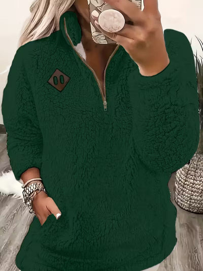 Humera - Elegant Long Sleeve Zip-Up Jacket