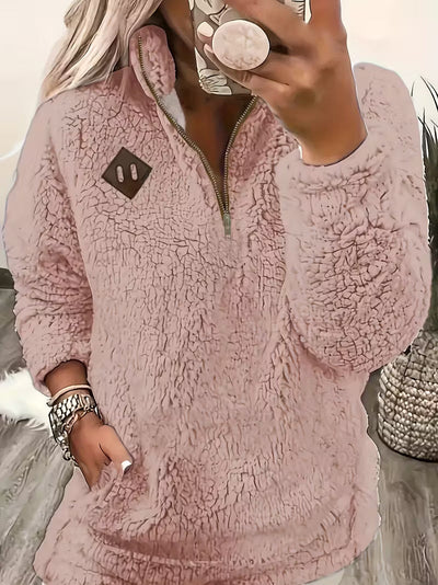 Humera - Elegant Long Sleeve Zip-Up Jacket