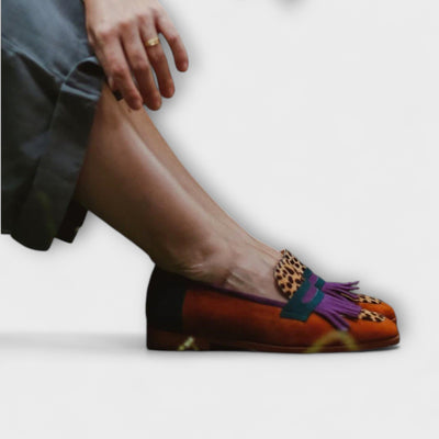 Fallon | Leopard Print Brown Loafers